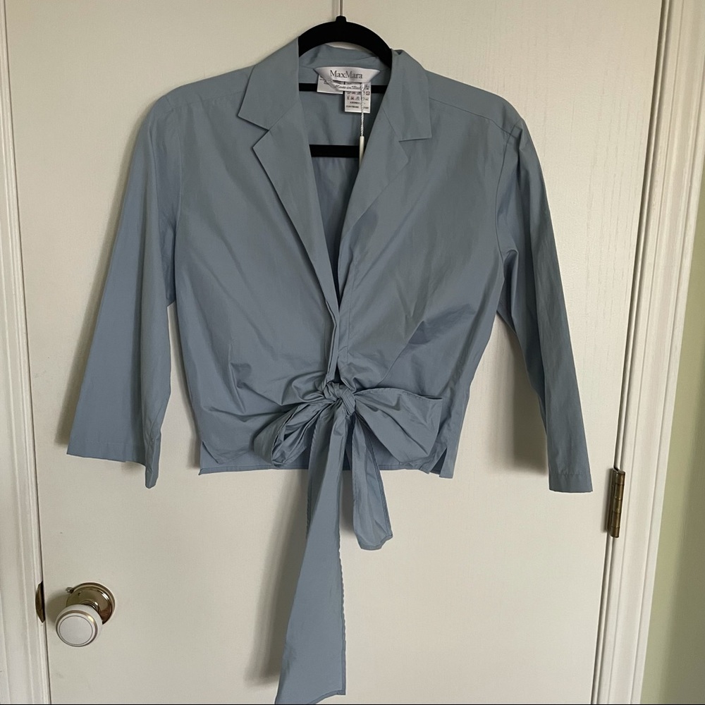 NWT MaxMara Tie in Front Top